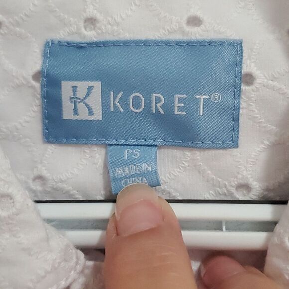 Koret white eyelet jacket, size PS - Picture 2 of 5
